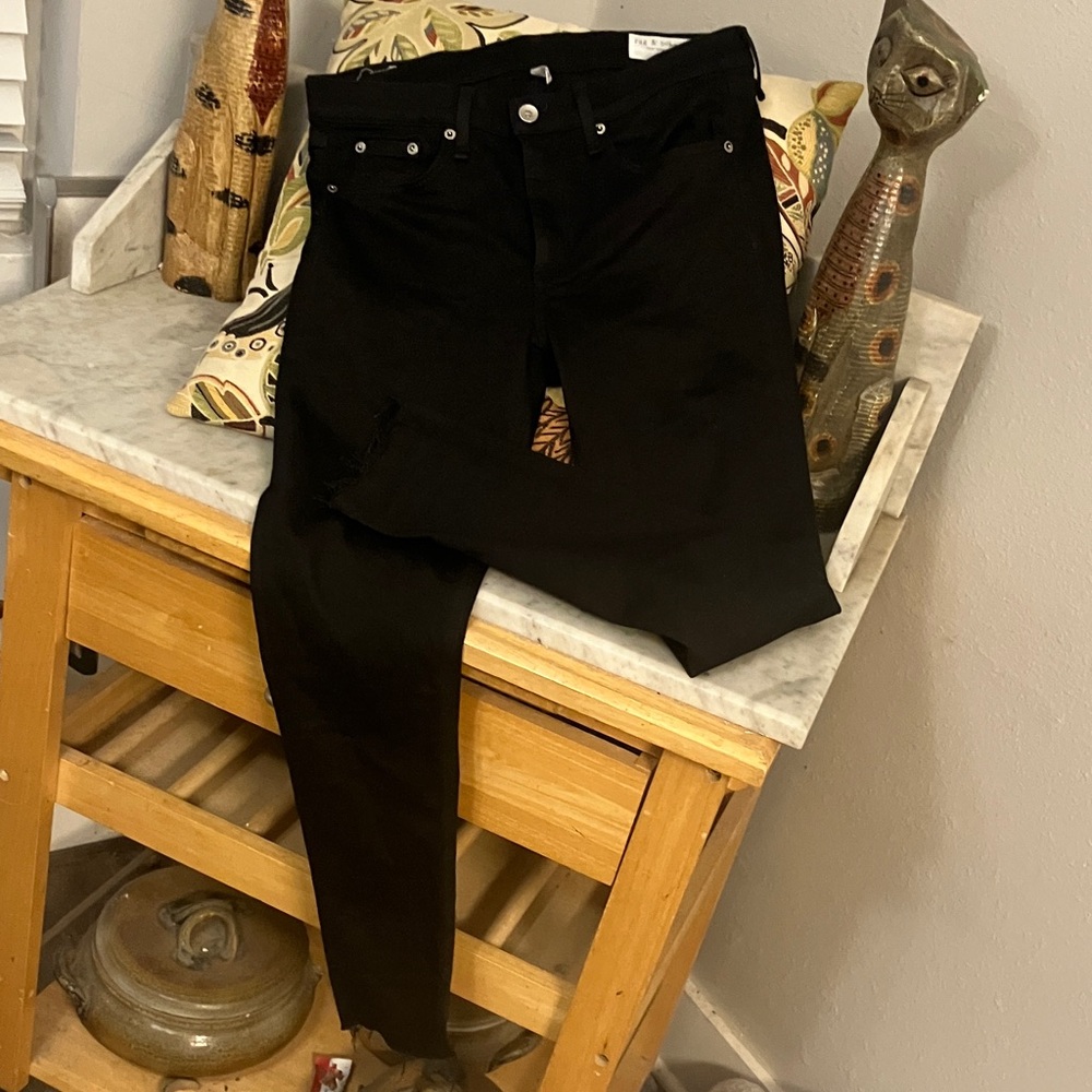 Rag & Bone Black Denim Pants